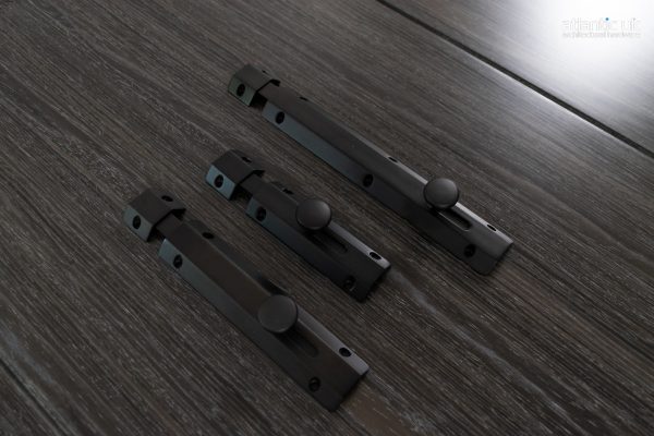 ASB4UDB Atlantic Solid Brass Surface Door Bolt 4" - Urban Dark Bronze - Image 3