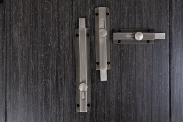 ASB4MBN Atlantic Solid Brass Surface Door Bolt 4" - Matt Gun Metal - Image 3