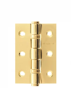Ball Bearing Hinges 3" x 2" x 2mm - Polished Brass