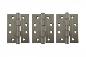Ball Bearing Hinges Grade 13 Fire Rated 4" x 3" x 3mm set of 3 - Urban Bronze