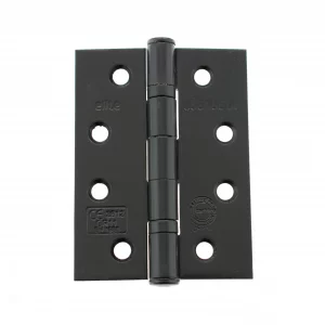 Ball Bearing Hinges Grade 11 Fire Rated 4" x 3" x 2.5mm - Matt Black