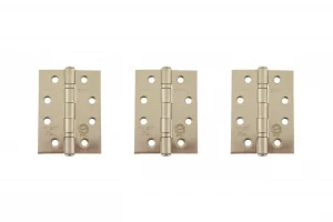Ball Bearing Hinges Grade 11 Fire Rated 4" x 3" x 2.5mm set of 3 - Satin Nickel
