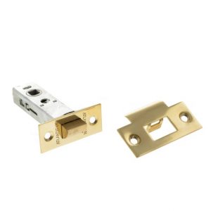 Duty Bolt Through Tubular Latch 3'' - Raw Brass