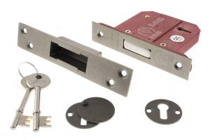 5 Lever Key Deadlock [BS] 2.5" - Distressed Silver