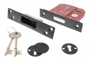 5 Lever Key Deadlock [BS] 3" - Matt Black