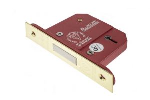 5 Lever Key Deadlock [BS] 2.5" - Polished Brass