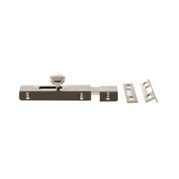 ASB4PN Atlantic Solid Brass Surface Door Bolt 4" - Polished Nickel - Image 2