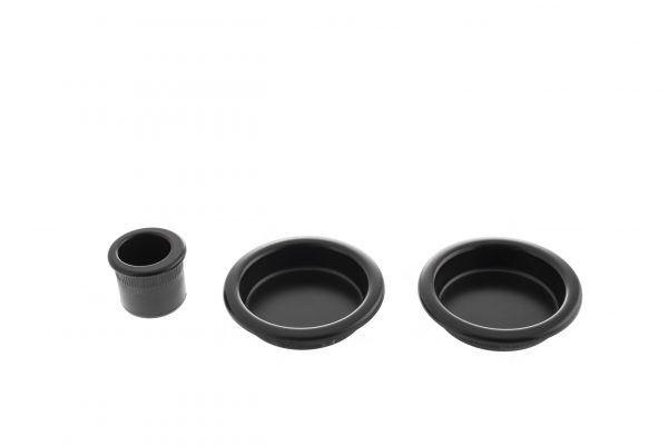 B019201093 AGB Sliding Door Flush Pull Round - Matt Black