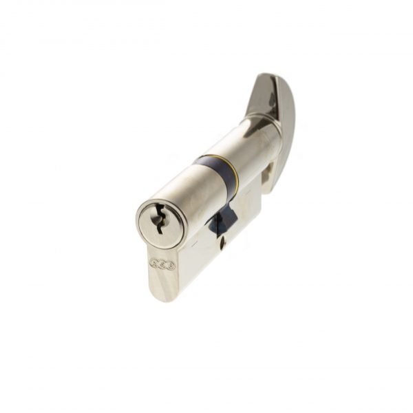 C620063030 AGB Euro Profile 5 Pin Cylinder Key to Turn 35-35mm (70mm) - Polished Nickel