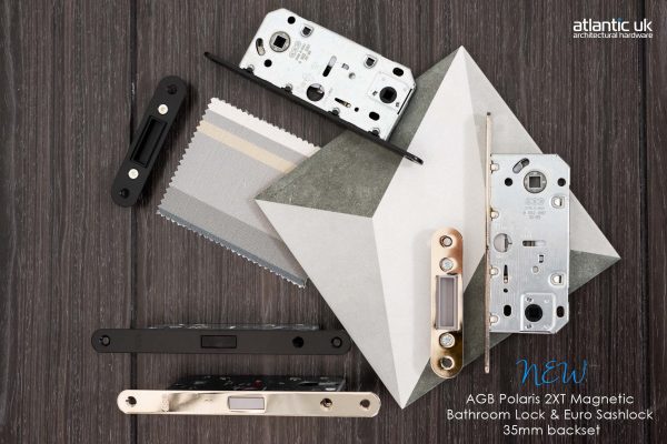 AGB2XT25WCPC AGB Polaris 2XT Magnetic Bathroom Lock with adjustable strikeplate 35mm backset - Polished Chrome - Image 2
