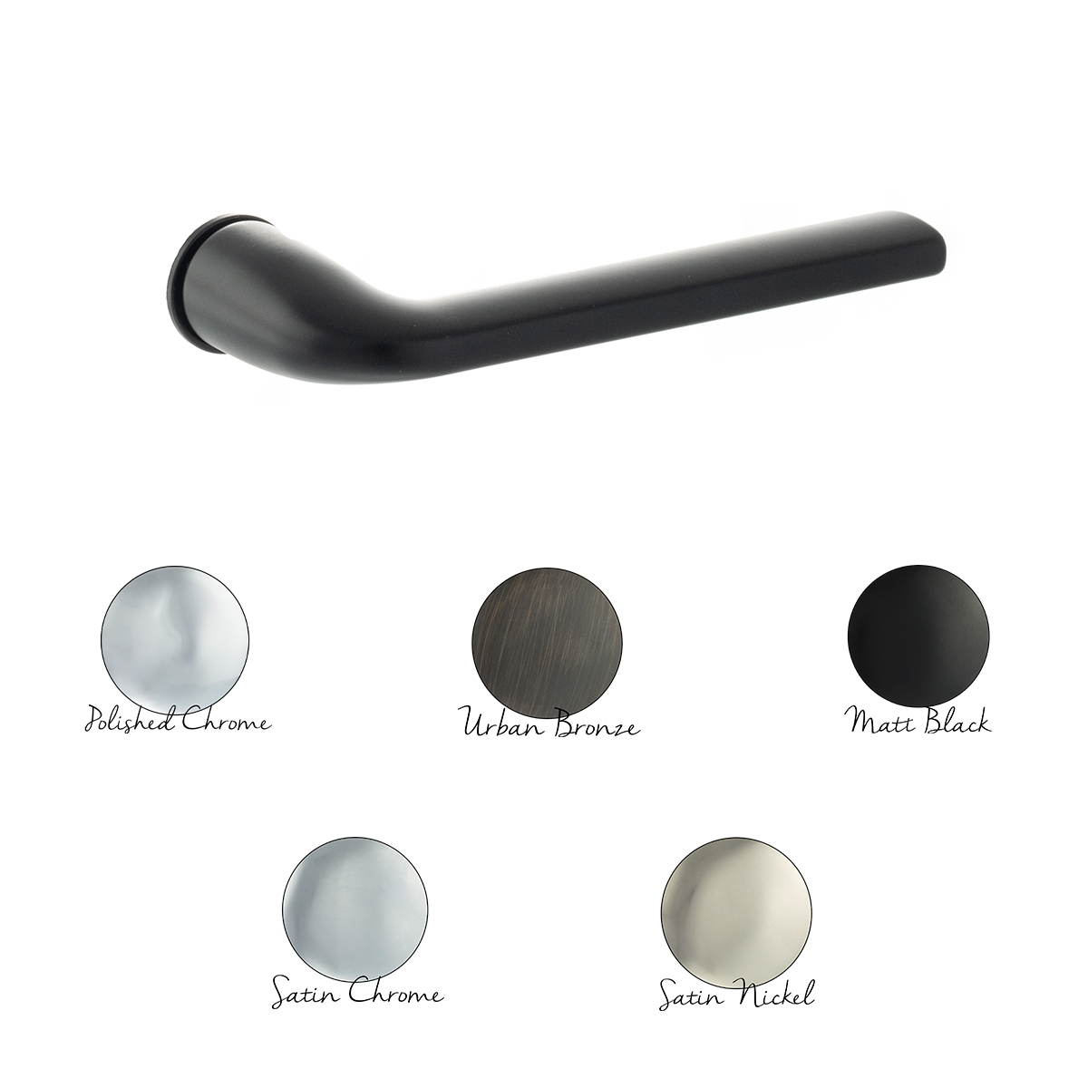 FCR133(finish) Forme Milly Lever Door Handle on Concealed Round Rose - Available in 5 finishes