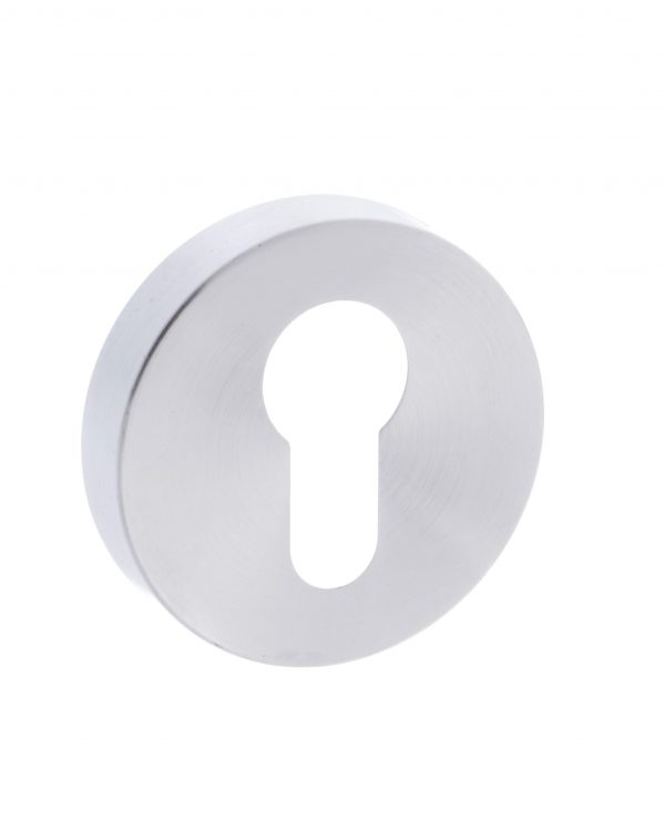 FMRESC Forme Euro Escutcheons on Minimal Round Rose - Satin Chrome