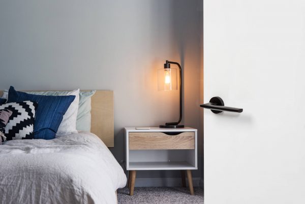 FMS422MB Forme Boston Lever Door Handle on Minimal Square Rose - Matt Black - Image 2
