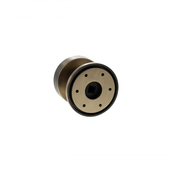 MH350SMKMBSOLID Millhouse Brass Boulton Solid Brass Stepped Mortice Knob on Concealed Fix Rose - Matt Black - Image 2