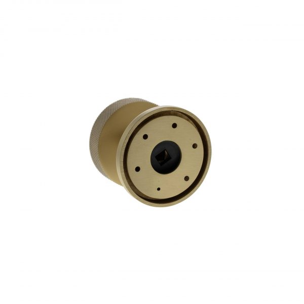 MH450KSMKABSOLID Millhouse Brass Harrison Solid Brass Knurled Mortice Knob on Concealed Fix Rose - Antique Brass - Image 2