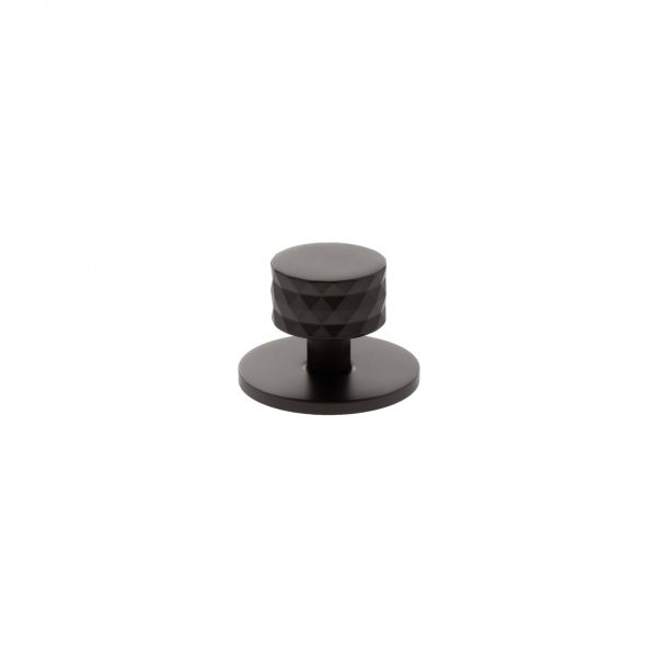 Millhouse Brass Chrysler Diamond Round Cabinet Knob Handle - Urban Dark Bronze - Image 2
