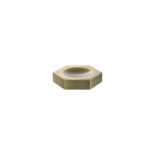 MHCH1338AB Millhouse Brass Pennington Hexagonal Finger Pull Cabinet Knob Handle - Antique Brass - Image 3