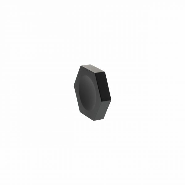 MHCH1338MB Millhouse Brass Pennington Hexagonal Finger Pull Cabinet Knob Handle - Matt Black - Image 2