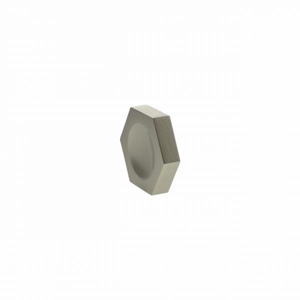 MHCH1338SN Millhouse Brass Pennington Hexagonal Finger Pull Cabinet Knob Handle - Satin Nickel - Image 2