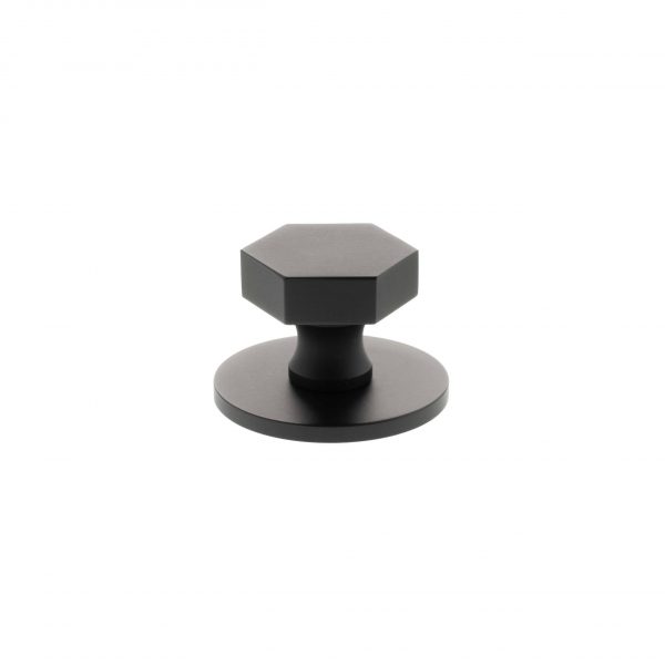 Millhouse Brass Pennington Hexagonal Cabinet Knob Handle - Matt Black - Image 2