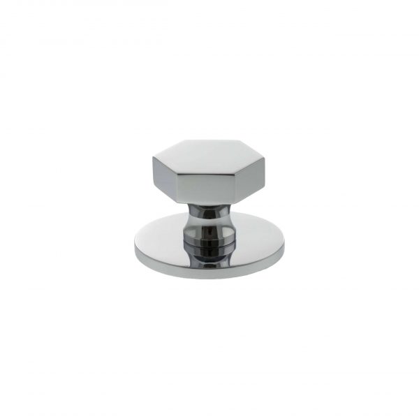 Millhouse Brass Pennington Hexagonal Cabinet Knob Handle - Polished Chrome - Image 2
