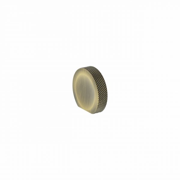 MHCK1338AB Millhouse Brass Eiffel Knurled Finger Pull Cabinet Knob Handle - Antique Brass - Image 2