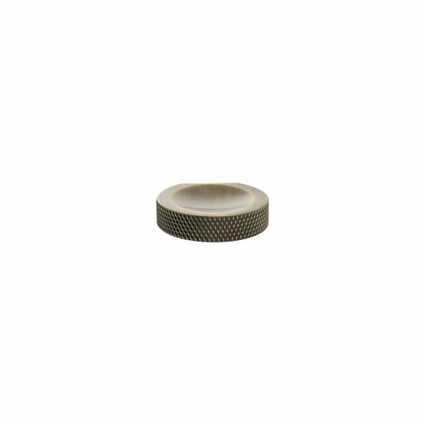 MHCK1338AB Millhouse Brass Eiffel Knurled Finger Pull Cabinet Knob Handle - Antique Brass - Image 3
