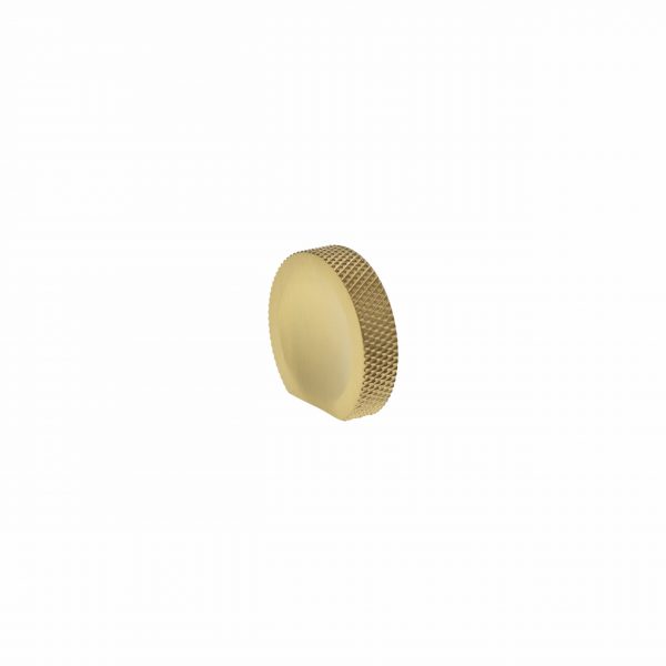 MHCK1338SB Millhouse Brass Eiffel Knurled Finger Pull Cabinet Knob Handle - Satin Brass - Image 2