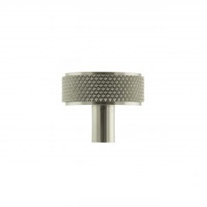 MHCK1935SN Millhouse Brass Hargreaves Disc Knurled Cabinet Knob on Concealed Fix - Satin Nickel