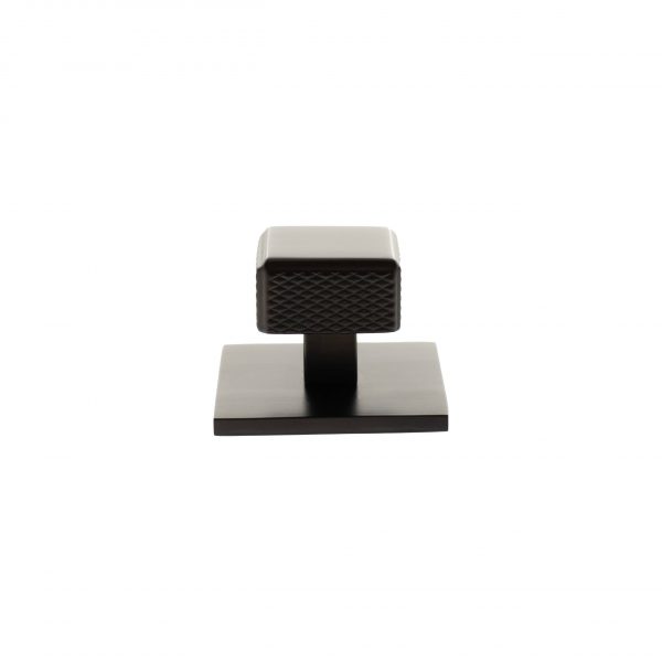 MHCBS50MB Millhouse Brass Square Cabinet Handle Backplate - Matt Black - Image 2