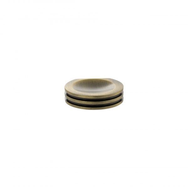 MHCL1338AB Millhouse Brass Battersea Linear Finger Pull Cabinet Knob Handle - Antique Brass - Image 3