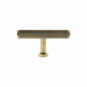 Millhouse Brass Battersea Linear T-Bar Cabinet Knob Handle - Antique Brass