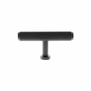 Millhouse Brass Battersea Linear T-Bar Cabinet Knob Handle - Matt Black