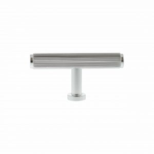 Millhouse Brass Battersea Linear T-Bar Cabinet Knob Handle - Polished Chrome