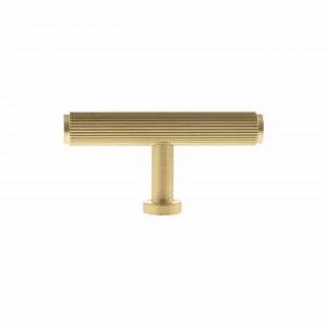 Millhouse Brass Battersea Linear T-Bar Cabinet Knob Handle - Satin Brass