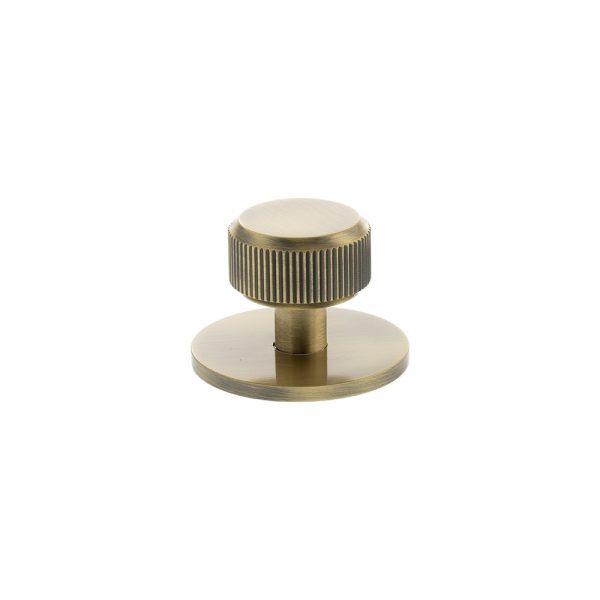 Millhouse Brass Battersea Linear Round Cabinet Knob Handle - Antique Brass - Image 2