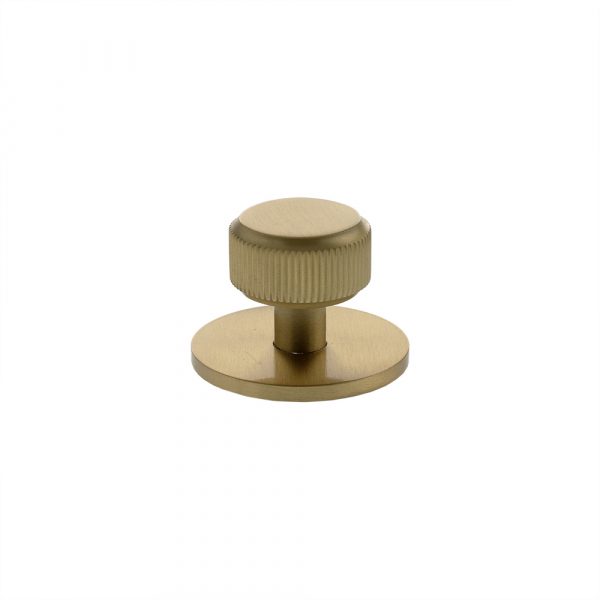 Millhouse Brass Battersea Linear Round Cabinet Knob Handle - Satin Brass - Image 2