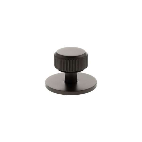 Millhouse Brass Battersea Linear Round Cabinet Knob Handle - Urban Dark Bronze - Image 2