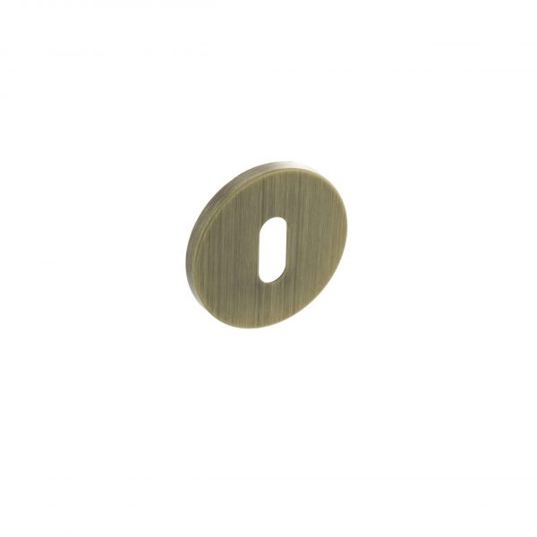 MHSRKYB Millhouse Brass Key Escutcheons on 5mm Slimline Round Rose - Yester Bronze