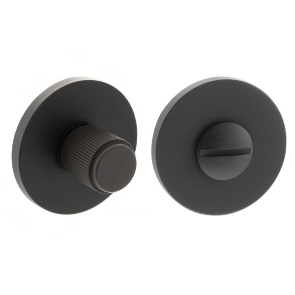 MHSRLWCUDB Millhouse Brass Linear WC Turn and Release on 5mm Slimline Round Rose - Urban Dark Bronze