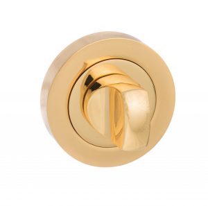 MWCBP Mediterranean WC Turn and Release on Round Rose - Polished Brass