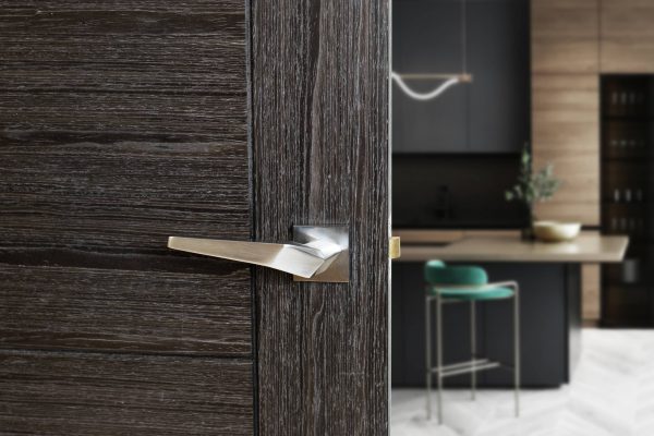 O8015ESC Oro & Oro Skywalker Lever Door Handle on Square Rose - Satin Chrome - Image 2