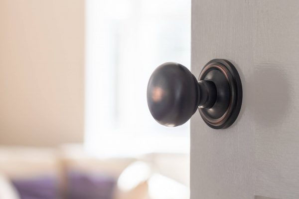 OE58MMKAC Old English Harrogate Solid Brass Mushroom Mortice Knob on Concealed Fix Rose - Antique Copper - Image 2