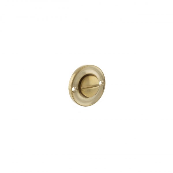 OEOWCRB Old English Solid Brass Oval WC Turn and Release - Unlacquered Brass - Image 2
