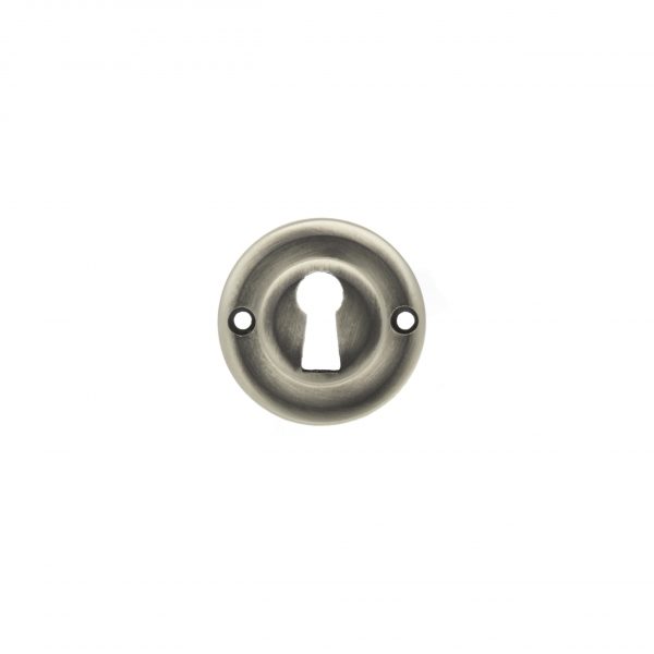 OERKEMBN Old English Solid Brass Open Key Hole Escutcheons - Matt Gun Metal