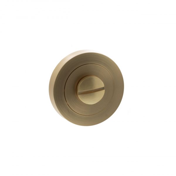 S2WCRSB STATUS WC Turn and Release on Round Rose - Satin Brass - Image 2