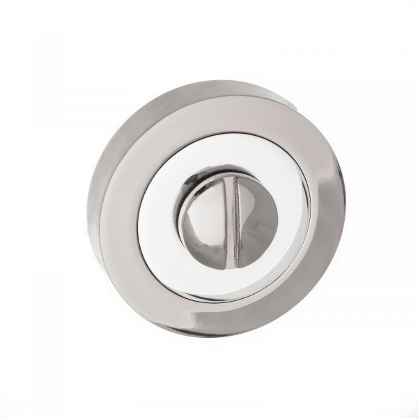 S3WCRSCPC STATUS WC Turn and Release on Round Rose - Satin Chrome/Polished Chrome