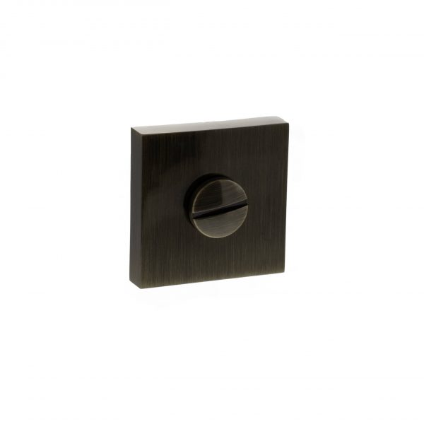 S4WCSAB STATUS WC Turn and Release on S4 Square Rose - Antique Brass - Image 2