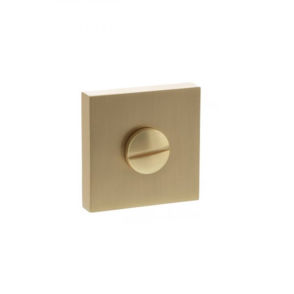 S4WCSSB STATUS WC Turn and Release on S4 Square Rose - Satin Brass - Image 2