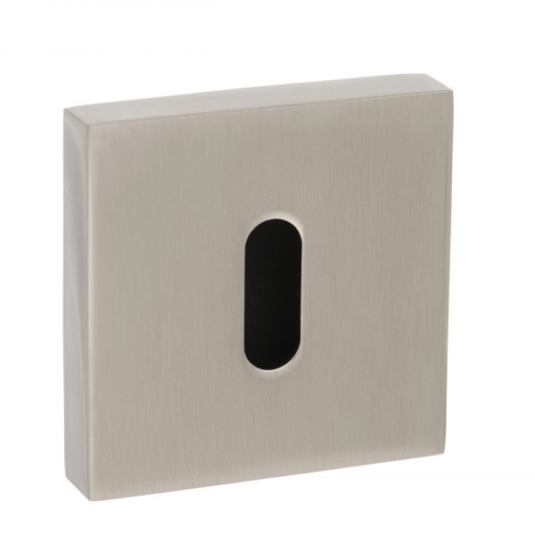 SPESCKSN Senza Pari Key Escutcheons on Flush Square Rose - Satin Nickel